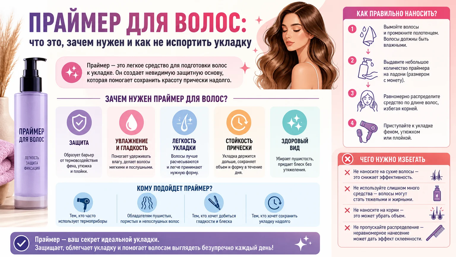 Праймер для волос: что это, зачем нужен и как не испортить укладку