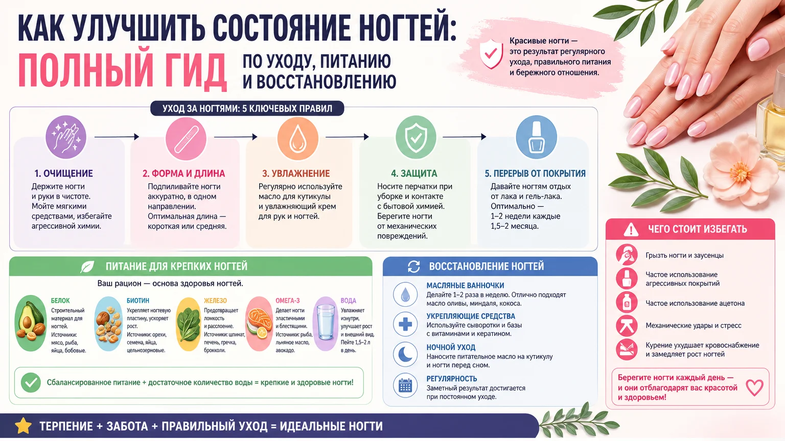 Как улучшить состояние ногтей: полный гид по уходу, питанию и восстановлению